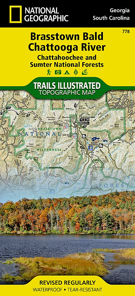 National Geographic Trails Illustrated Map Brasstown Bald / Chattooga River, Chattahoochee National Forest : Georgia