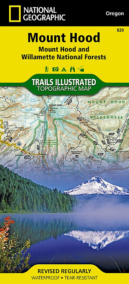 Mount Hood, Mount Hood and Williamette National Forests Map