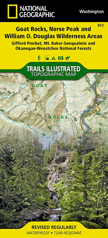 Goat Rocks, Norse Peak, and William O. Douglas Wilderness Areas, Washington, USA Outdoor Recreation Map: Gifford Pinchot, Mt. Baker - Snoqualmie and Okanogan - Wenatchee National Forests