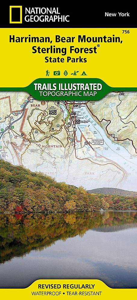 National Geographic Trails Illustrated Map Harriman, Bear Mountain, Sterling Forest State Parks