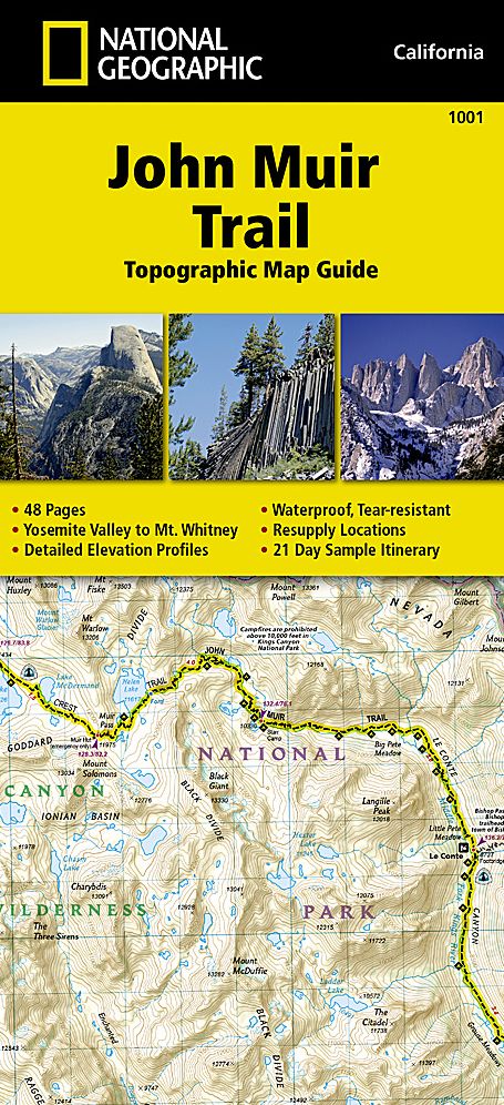 John Muir Trail Topographic Map Guide