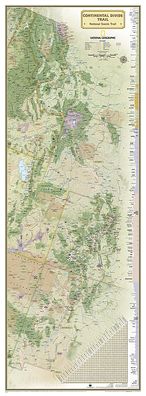 National Geographic: Continental Divide Trail in Gift Box Wall Map (18 X 48 Inches)