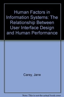 Human Factors in Information Systems: The Relationship Between User Interface Design and Human Performance