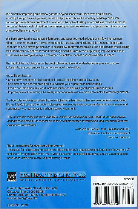 Leadership for Smooth Patient Flow: Improved Outcomes, Improved Service, Improved Bottom Line (Ache Management Series)