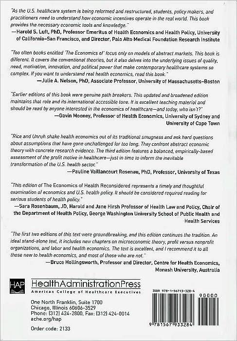 The Economics of Health Reconsidered, Third Edition