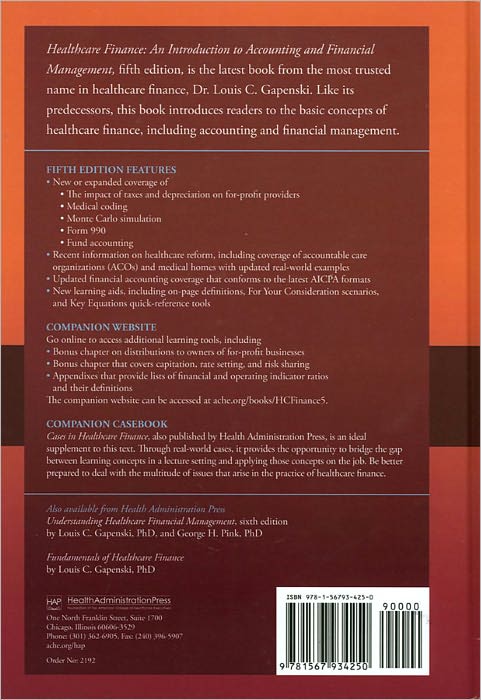 Healthcare Finance: An Introduction to Accounting and Financial Management