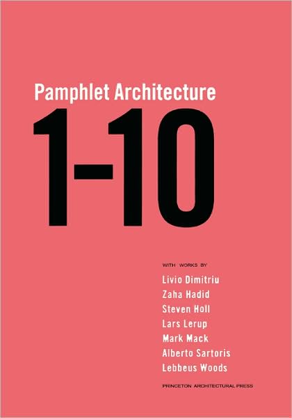 Pamphlet Architecture 1-10
