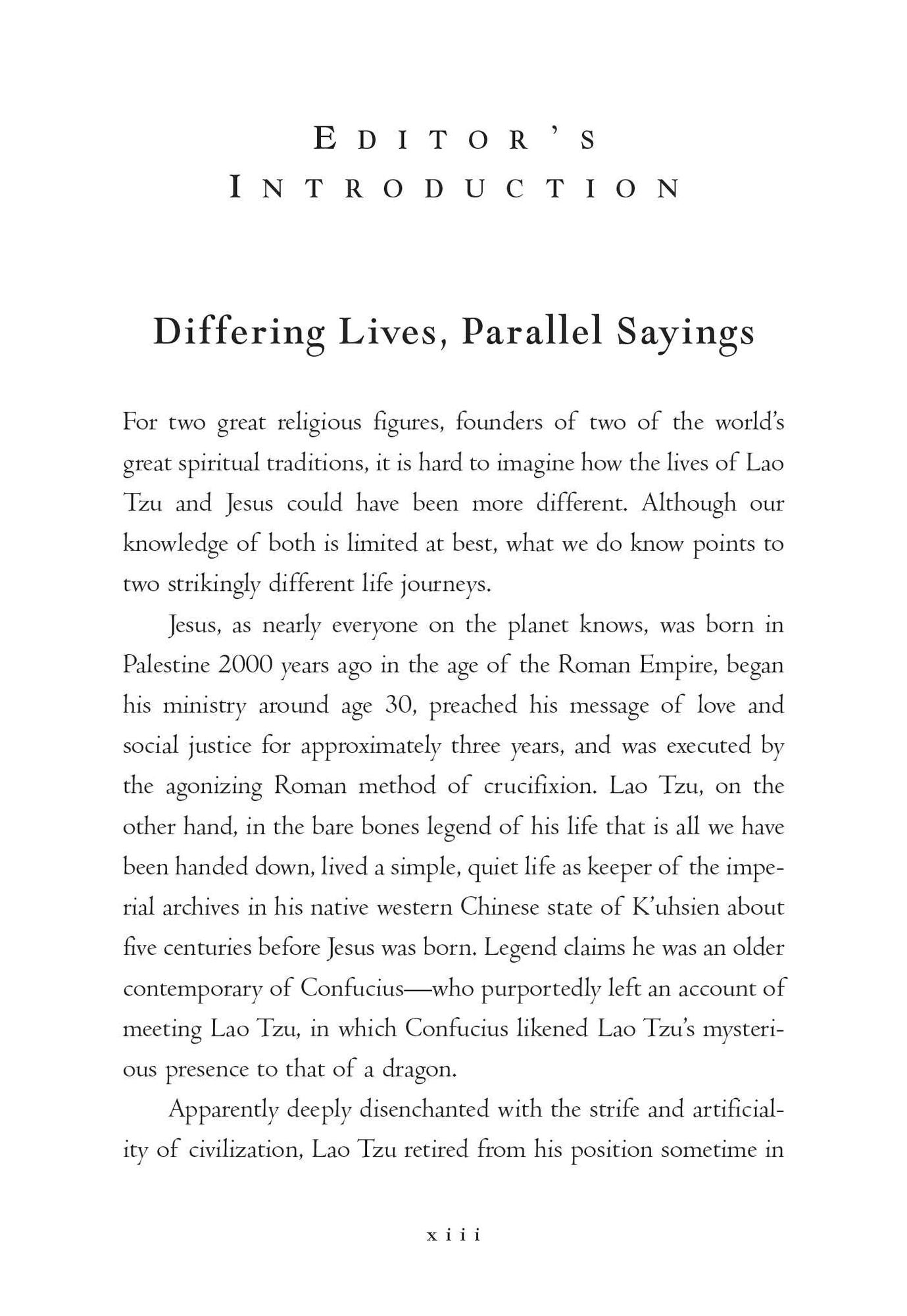 Jesus and Lao Tzu: The Parallel Sayings