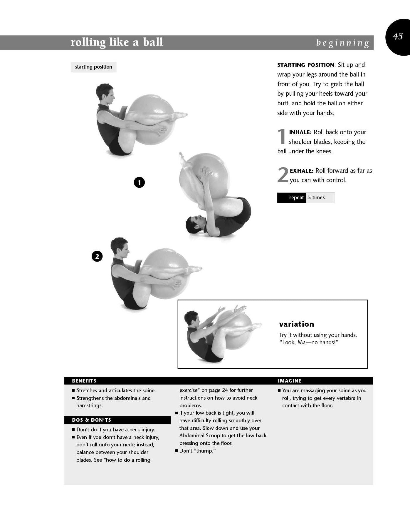 Ellie Herman's Pilates Workbook on the Ball: Illustrated Step-by-Step Guide
