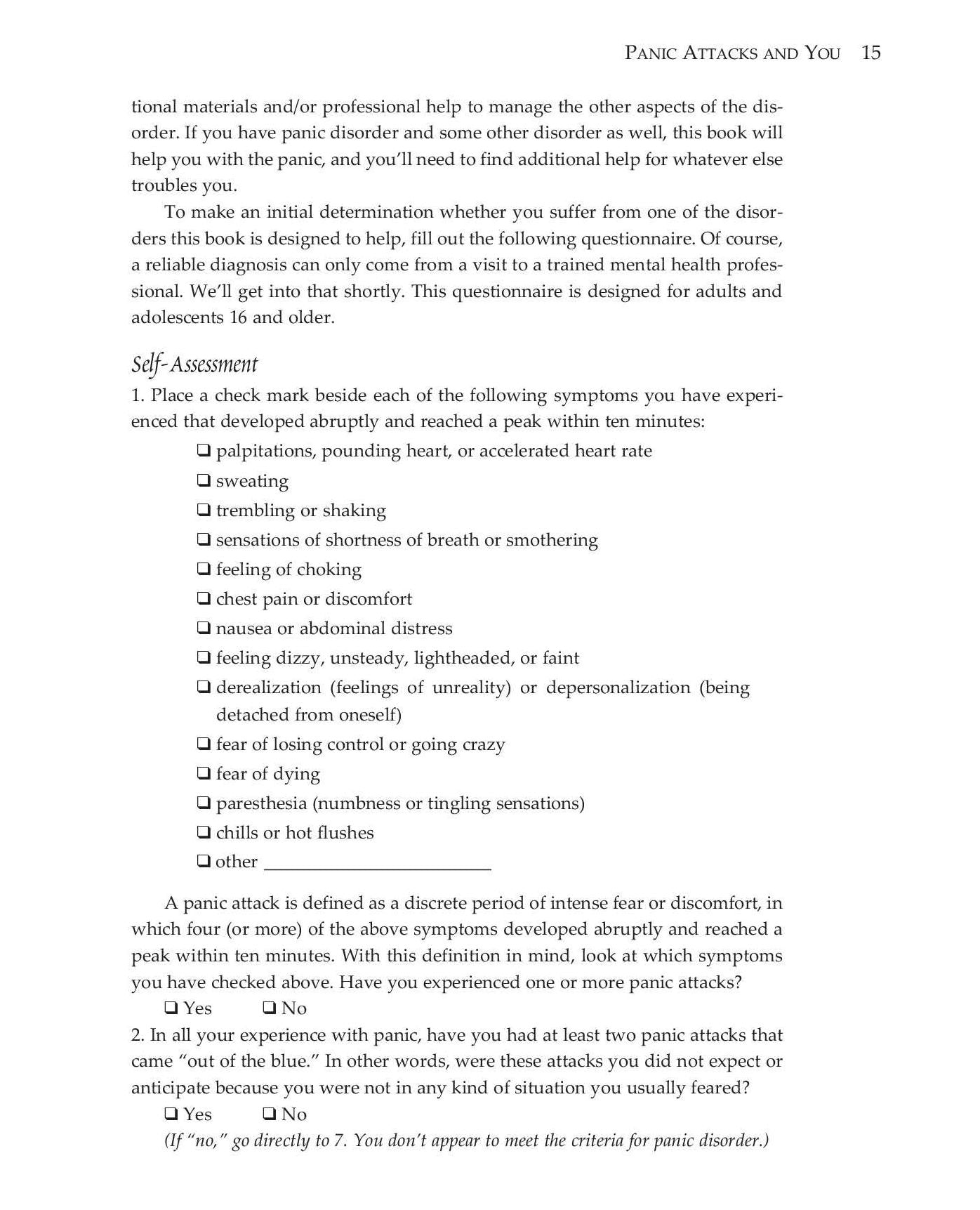 Panic Attacks Workbook: A Guided Program for Beating the Panic Trick