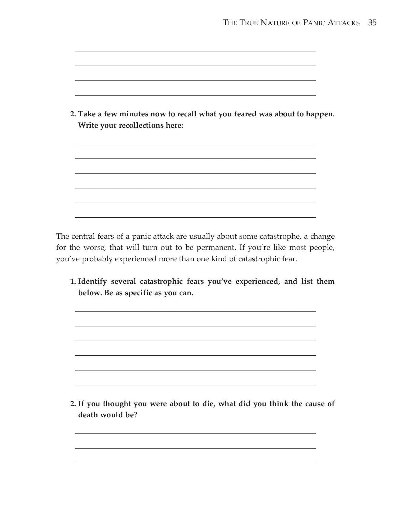 Panic Attacks Workbook: A Guided Program for Beating the Panic Trick