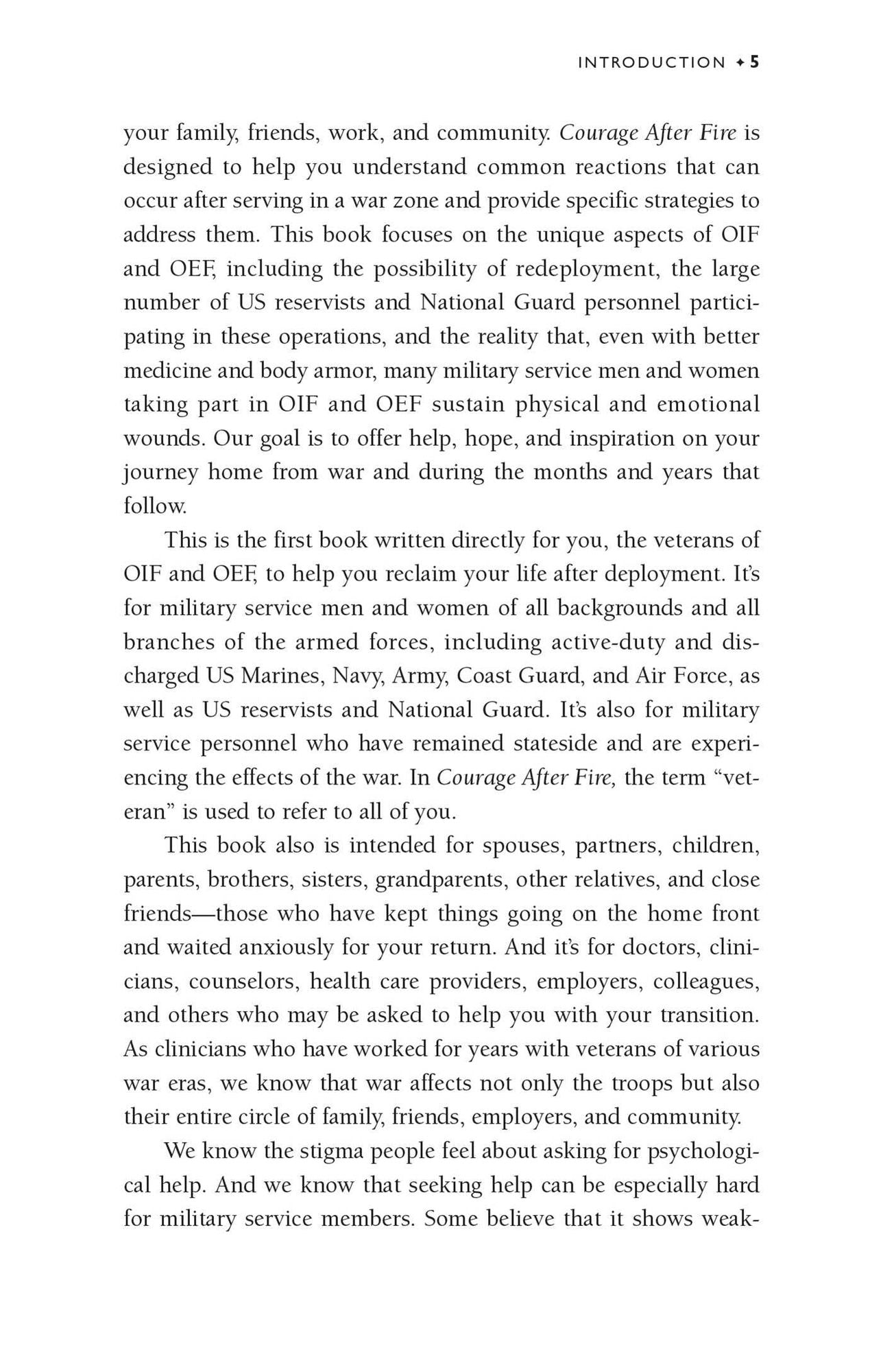 Courage after Fire: Coping Stategies for Returning Soldiers and Their Families