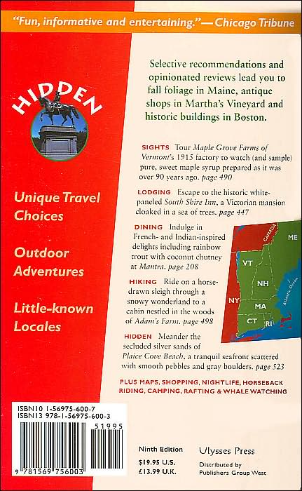Hidden New England: Including Connecticut, Maine, Massachusetts, New Hampshire, Rhode Island, and Vermont