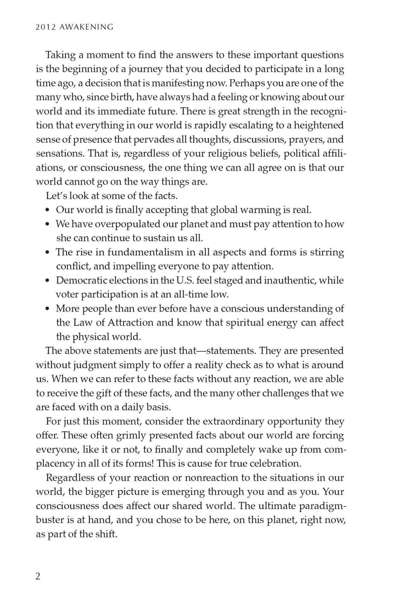 2012 Awakening: Choosing Spiritual Enlightenment Over Armageddon
