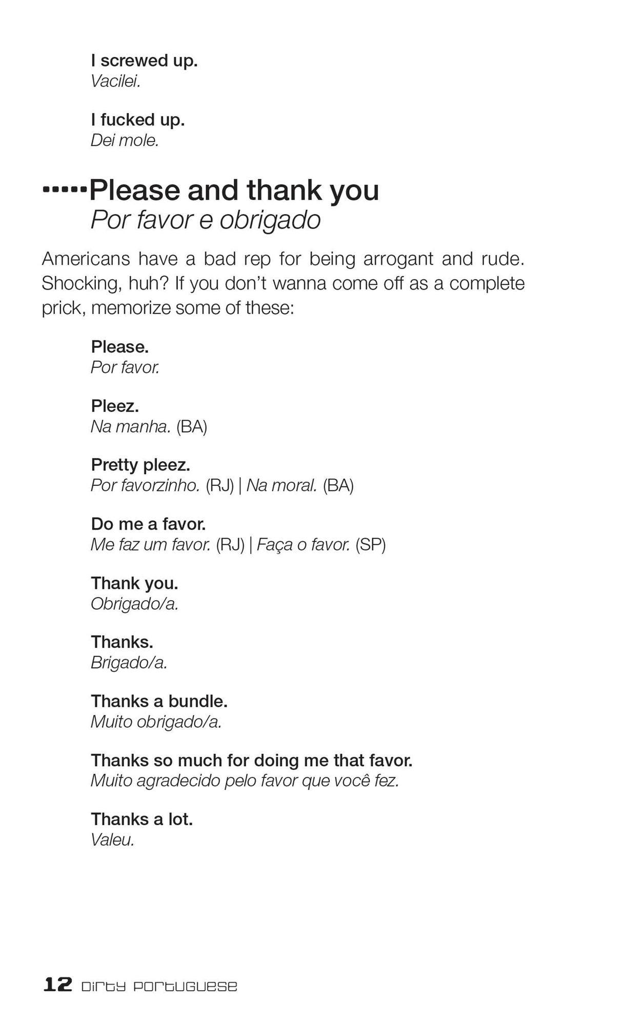 Dirty Portuguese: Everyday Slang from "What's Up?" to "F*%# Off!"