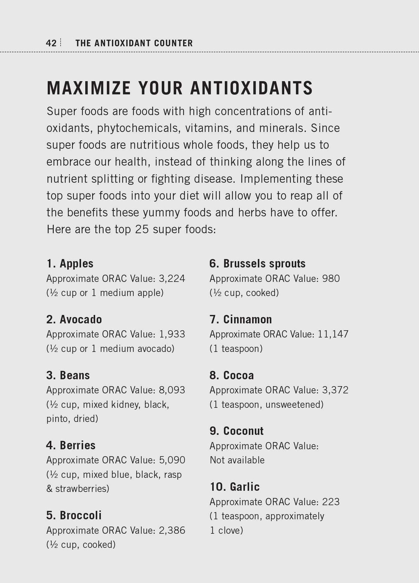 The Antioxidant Counter: A Pocket Guide to the Revolutionary ORAC Scale for Choosing Healthy Foods