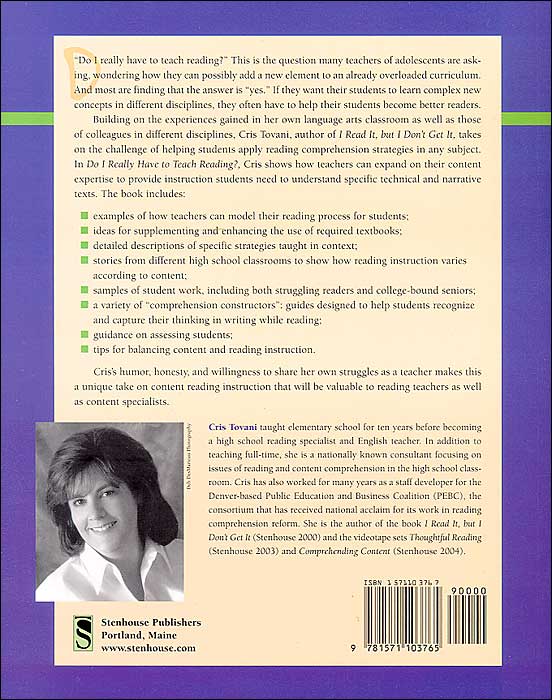 Do I Really Have to Teach Reading?: Content Comprehension, Grades 6-12