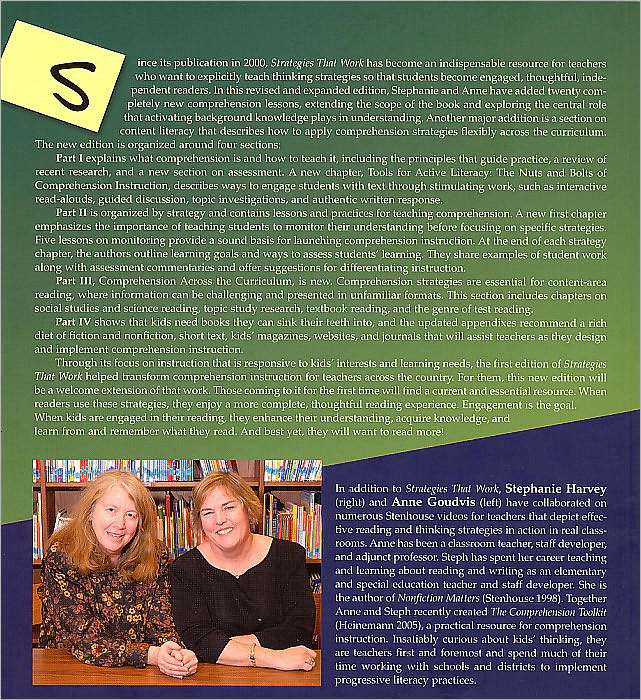 Strategies That Work: Teaching Comprehension for Understanding and Engagement