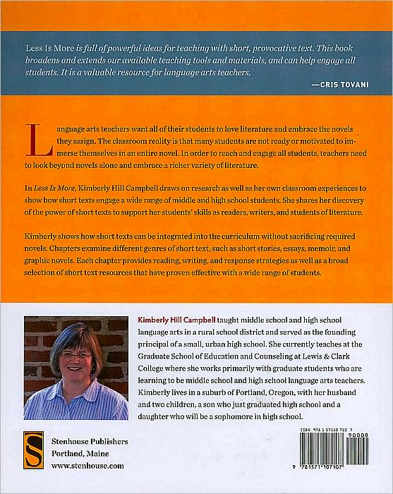 Less Is More: Teaching Literature with Short Texts, Grades 6-12