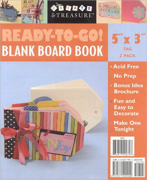 Create and Treasure Blank Board Book 5x3 Tag 2 Pack