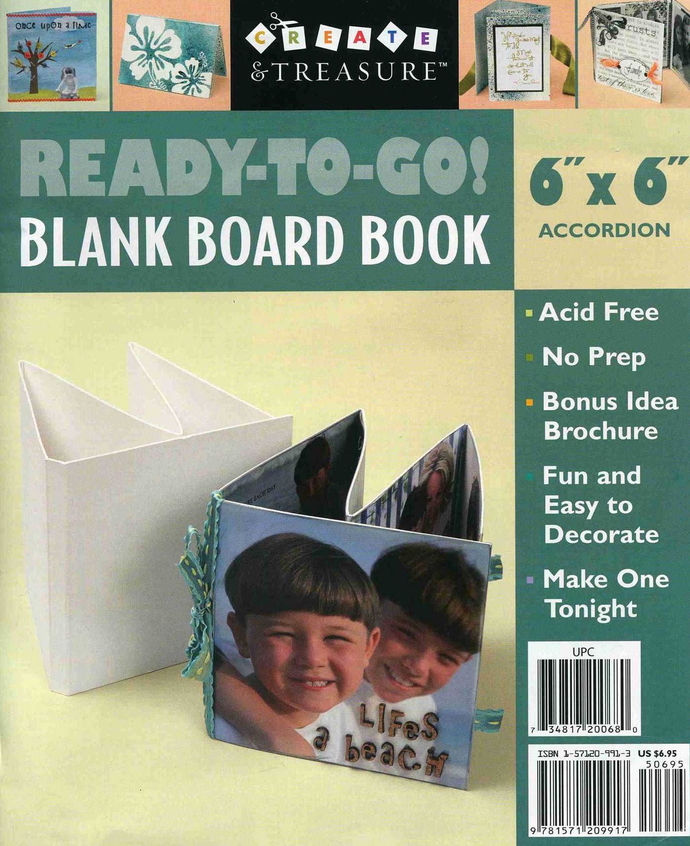 Create and Treasure Blank Board Book 6x6 Accordion