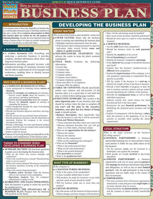 How To Write A Business Plan