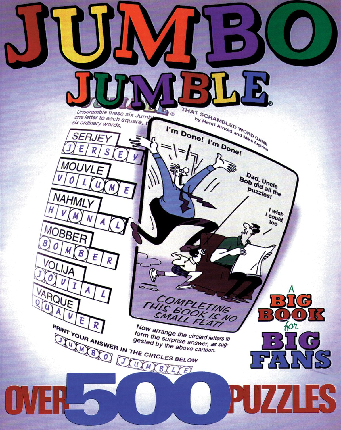 Jumbo Jumble: A Big Book for Big Fans