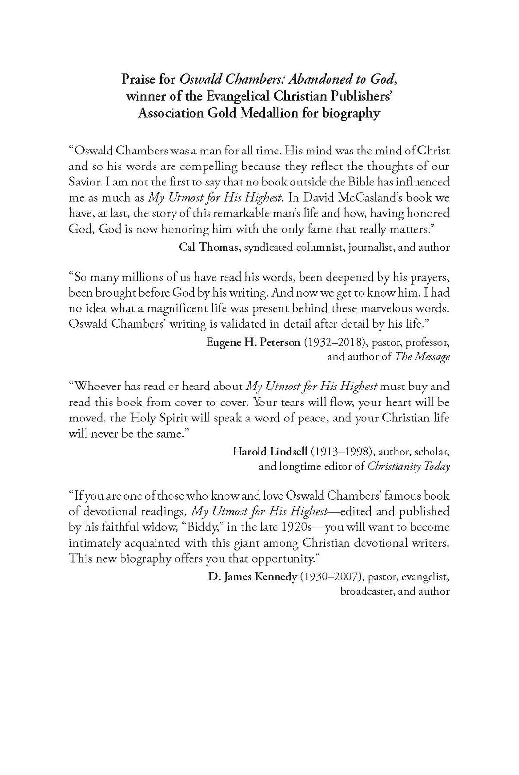 Oswald Chambers, Abandoned to God