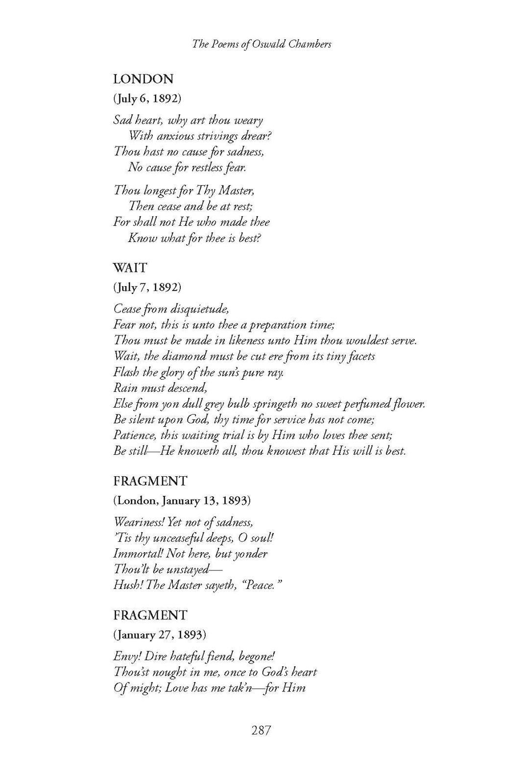 Oswald Chambers, Abandoned to God