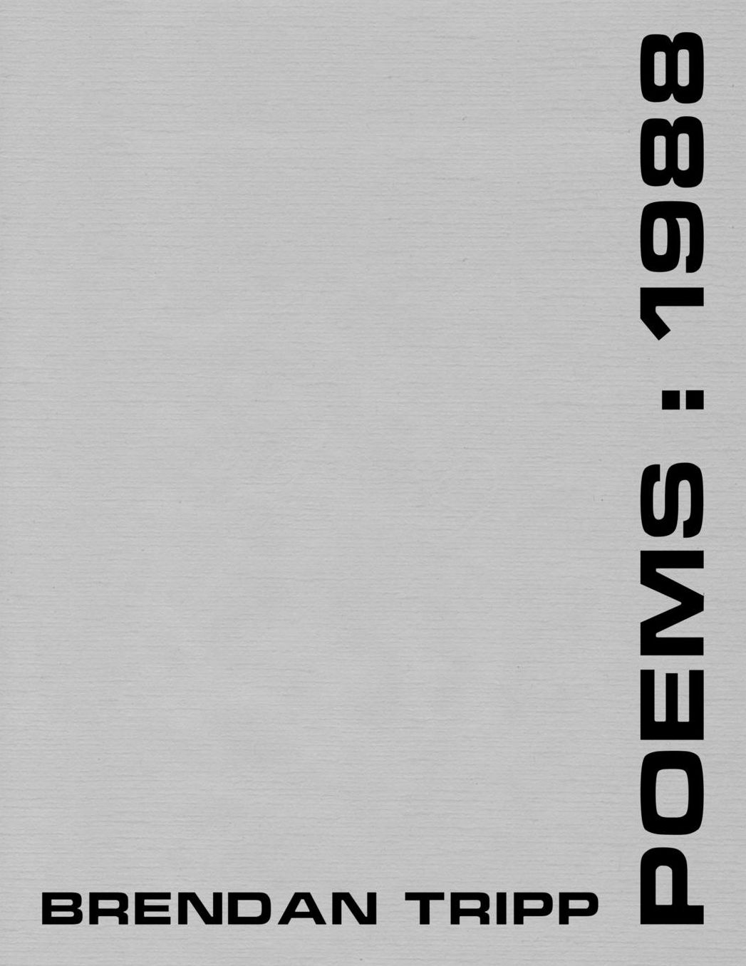 Poems, 1988