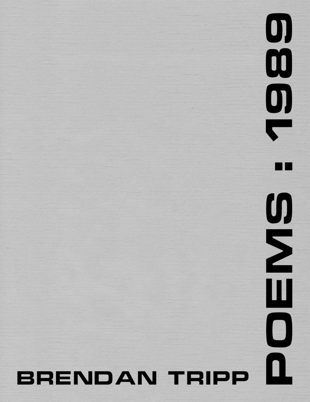 Poems, 1989