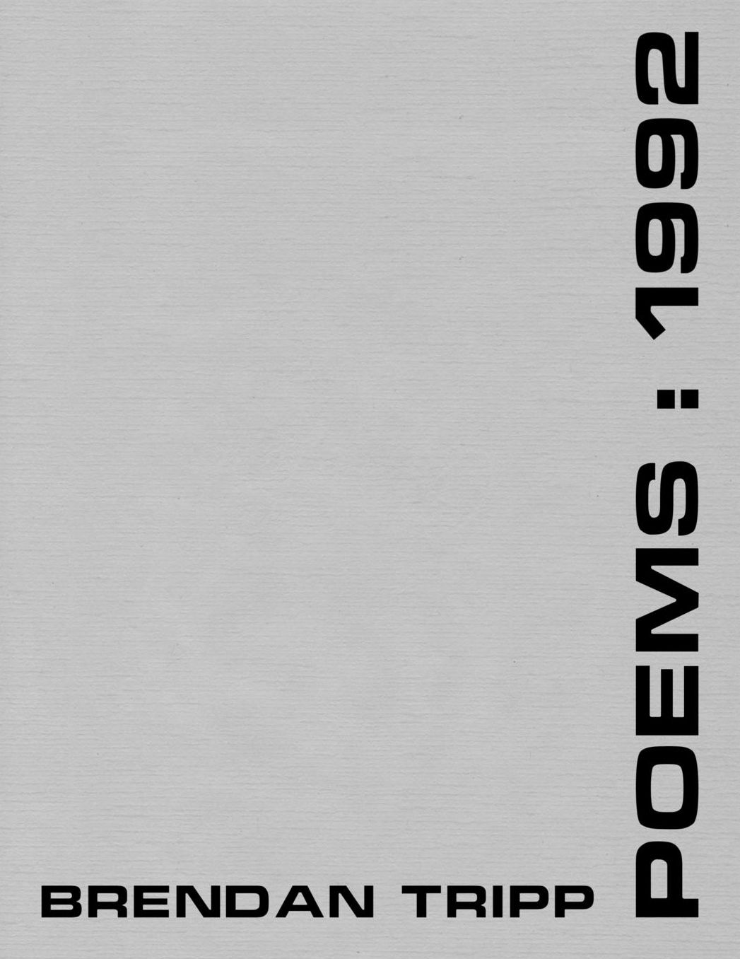 Poems, 1992