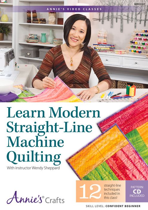 Learn Modern Straight-Line Machine Quilting Class DVD: With Instructor Wendy Sheppard