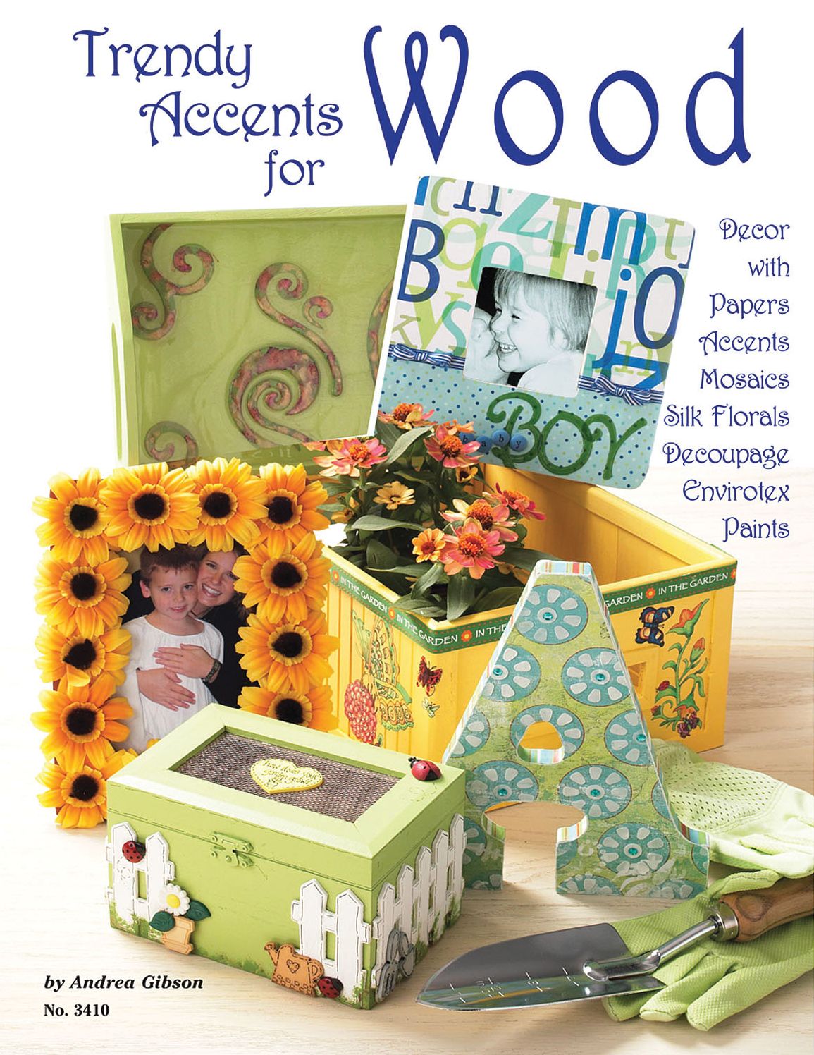 Trendy Accents For Wood: Decor with Paper Accents Mosaics Silk Florals Decoupage Einvirotex Paints