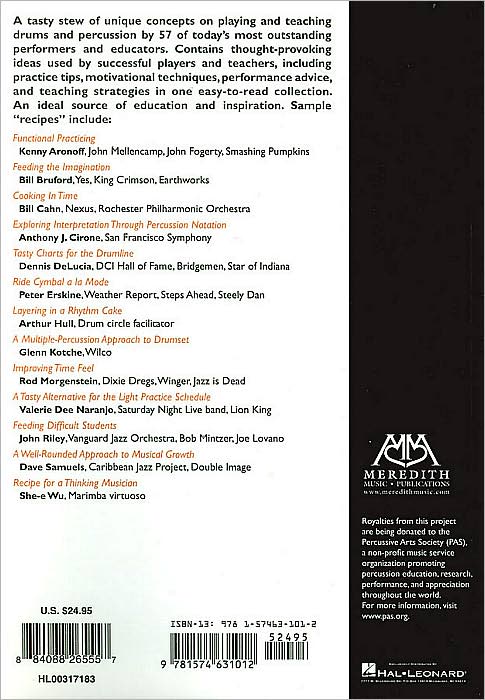The Drum and Percussion Cookbook: Creative Recipes for Players and Teachers