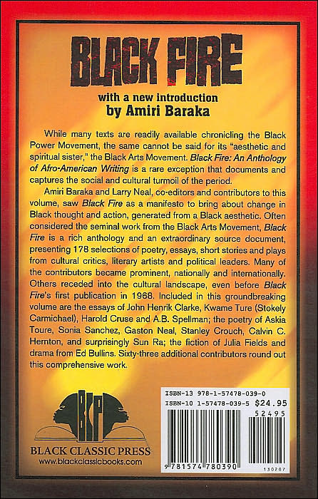 Black Fire: An Anthology of Afro-American Writing