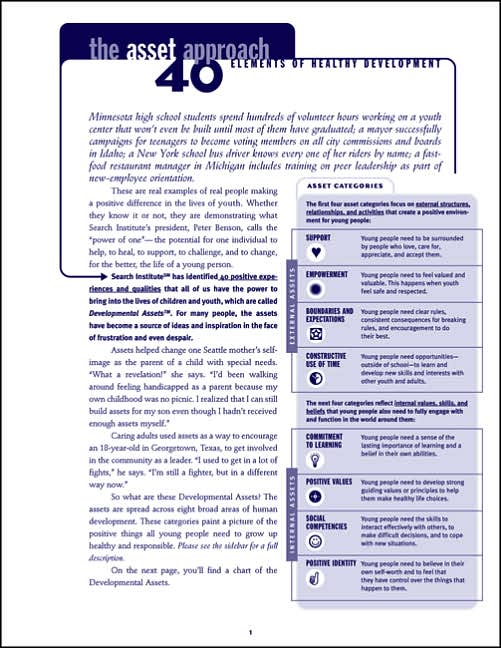 The Asset Approach: 40 Elements of Healthy Development (Pack of 20)