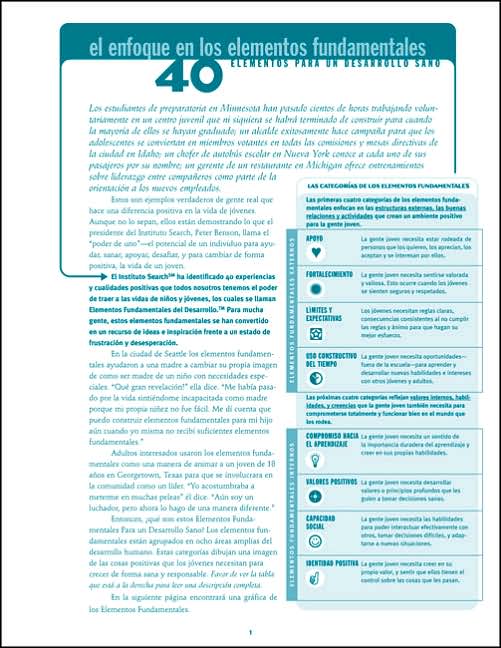 El Enfoque en los Elementos Fundamentales: 40 Elementos para un Desarrollo Sano
