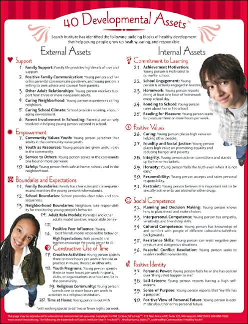 40 Developmental Assets Tablet: (50 Count Tablet)