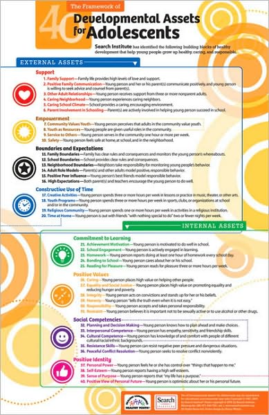 40 Developmental Assets Poster / Adolescent