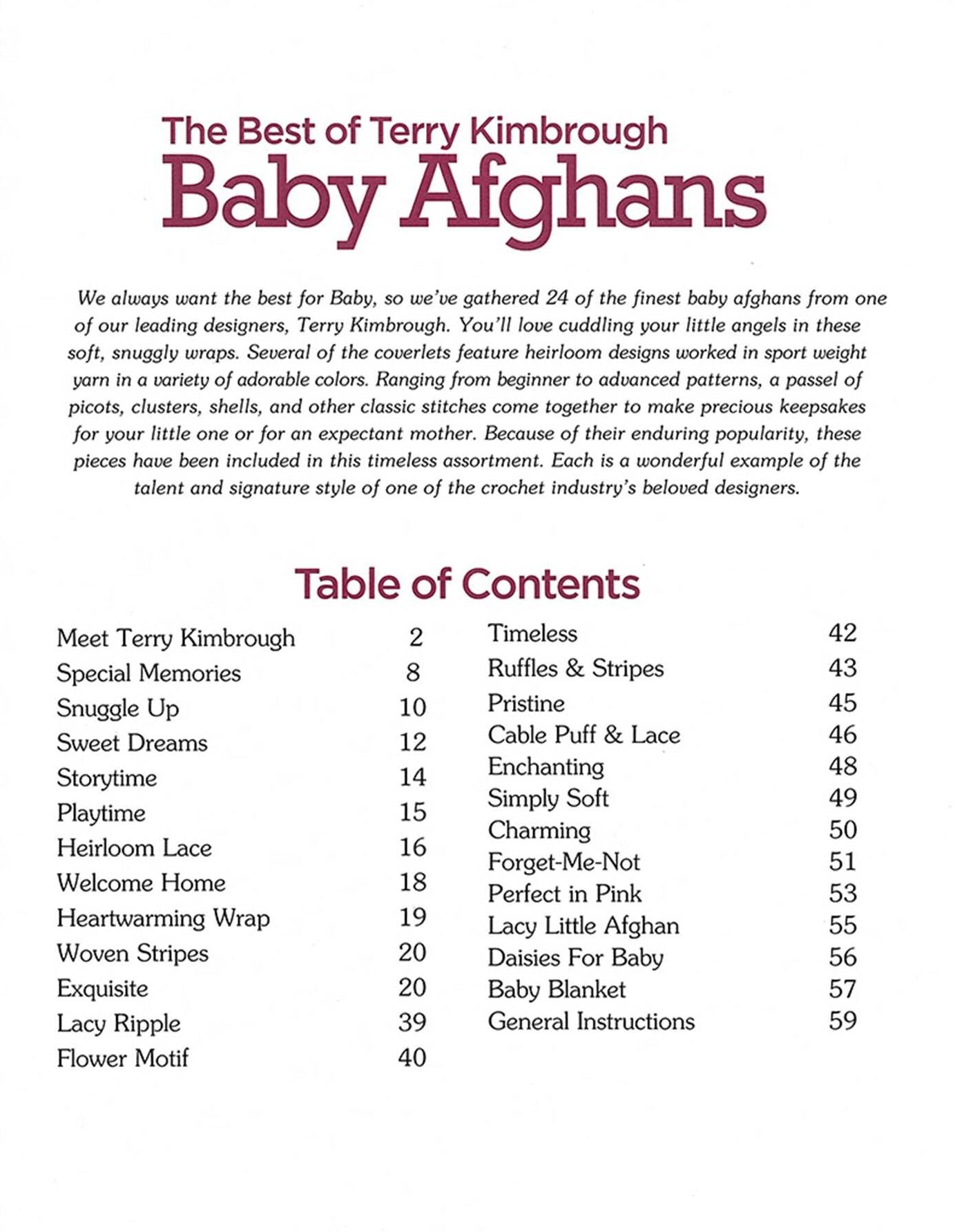 Best of Terry Kimbrough Baby Afghans