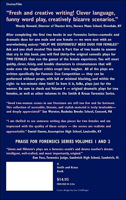 35 Original Comedic Plays for Two Females (Forensics Duo Series)