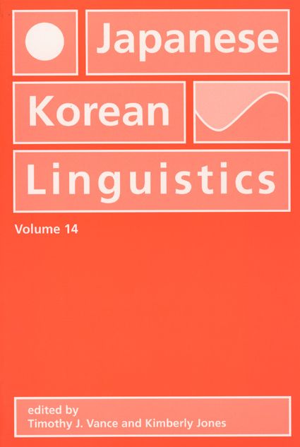 Japanese and Korean Linguistics, Volume 14