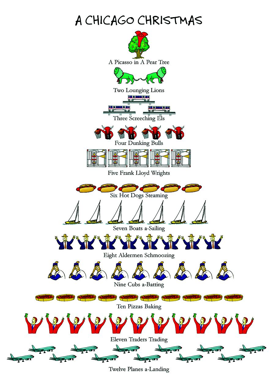 Chicago Xmas Christmas Boxed Card