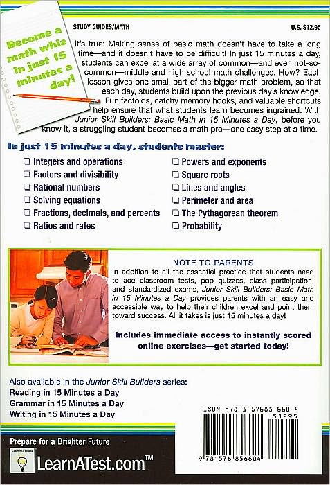 Junior Skill Builders: Basic Math in 15 Minutes a Day