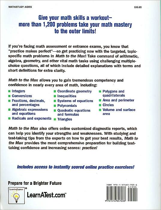 Math to the Max: 1,200 Questions That Will Maximize Your Math Power