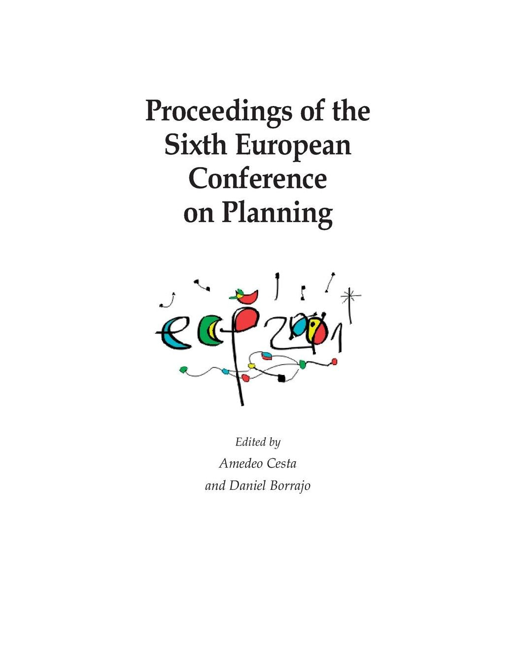 Proceedings of the Sixth European Conference on Planning