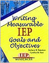 Writing Measurable IEP Goals and Objectives