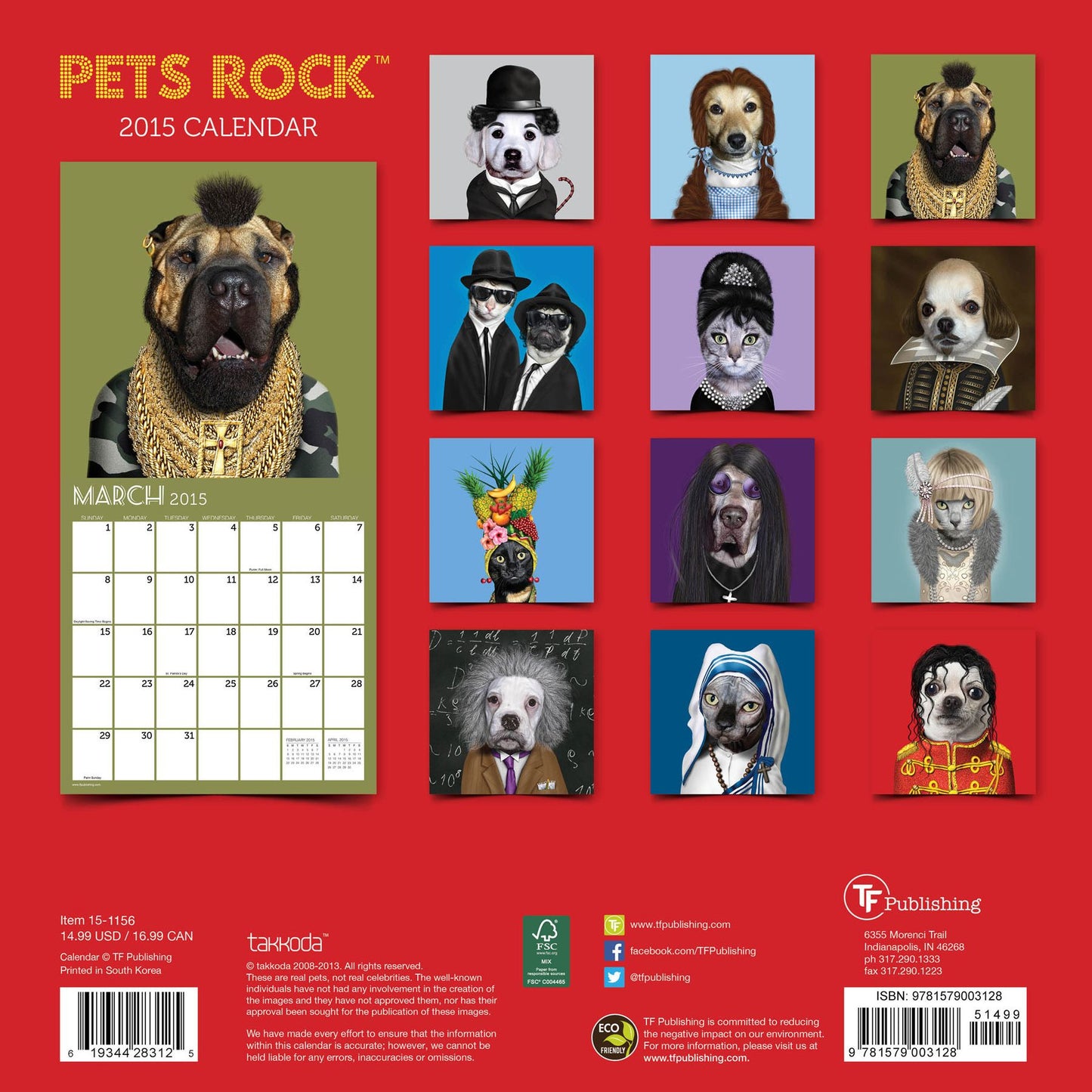 Pets Rock 2015 Calendar