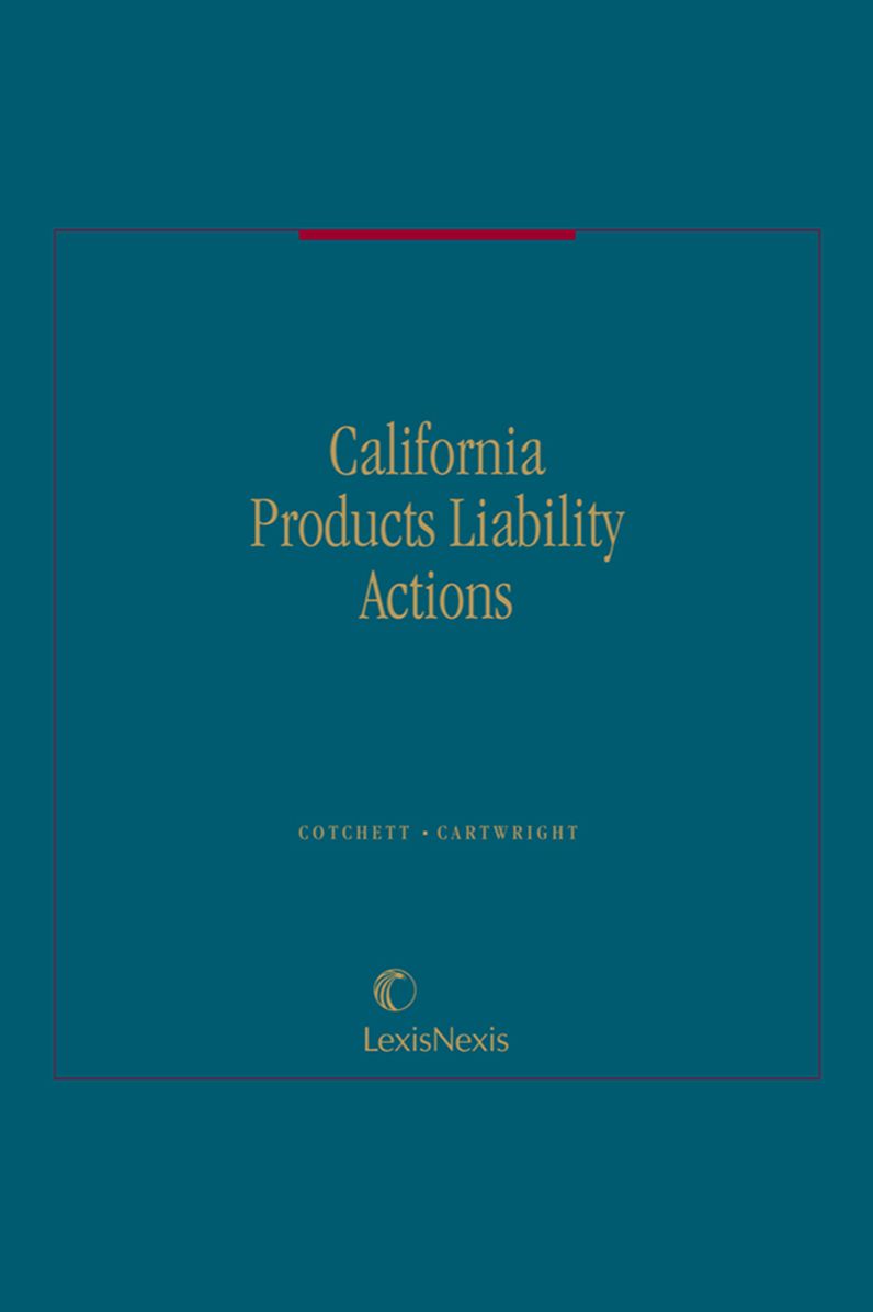 California Products Liability Actions